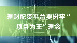 理财配资平台要树牢“项目为王”理念